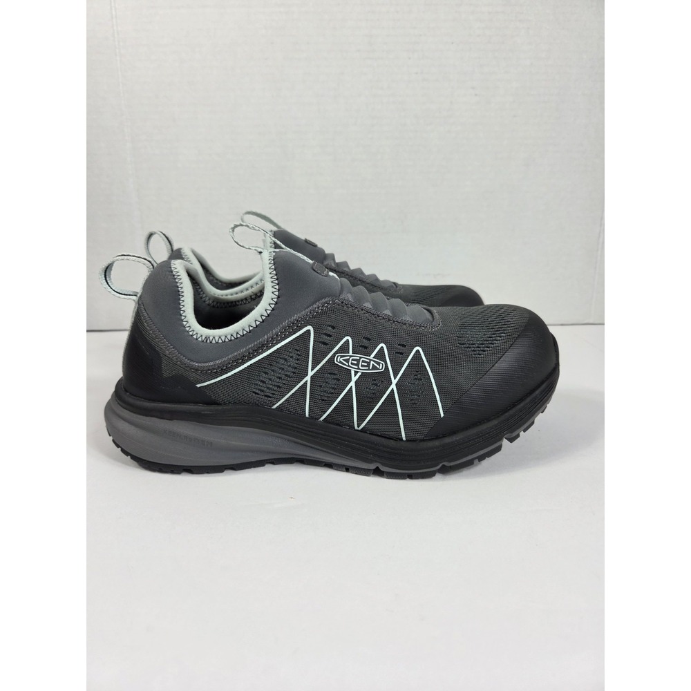 Keen Shoes Women 8 M Vista Energy Shift Carbon Steel Toe Work Grey Blue Slip On